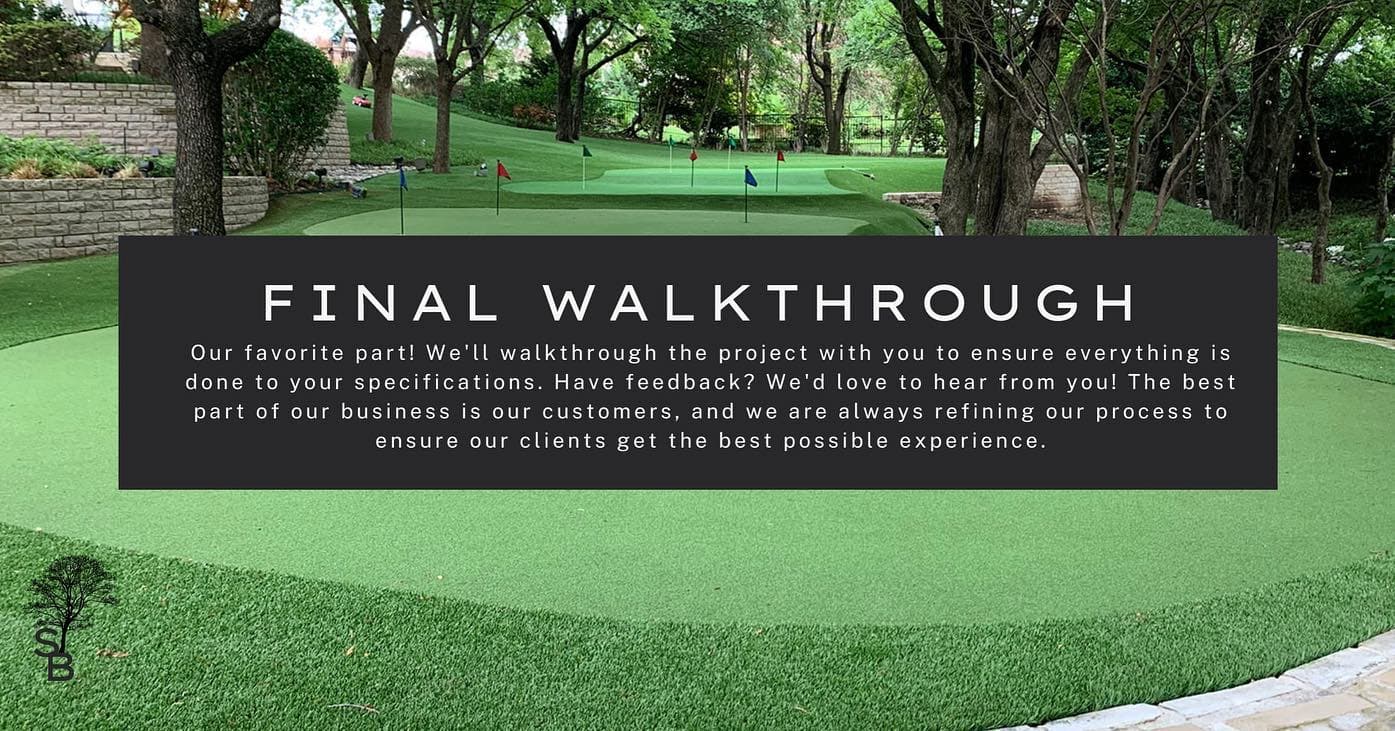 Final Walkthrough & Handoff, Summerwood Backyards process
